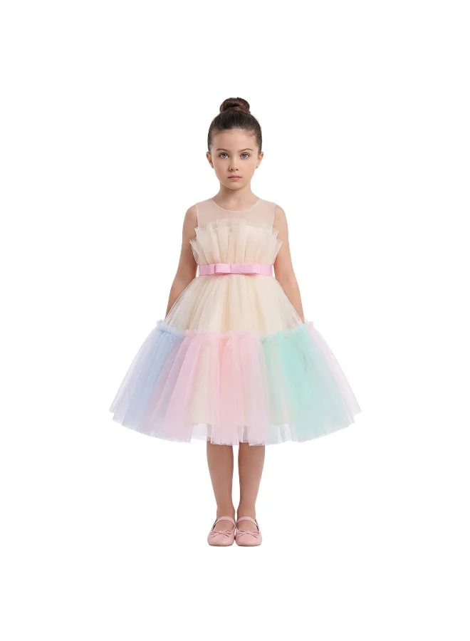D'Daniela Rainbow Tulle Dress
