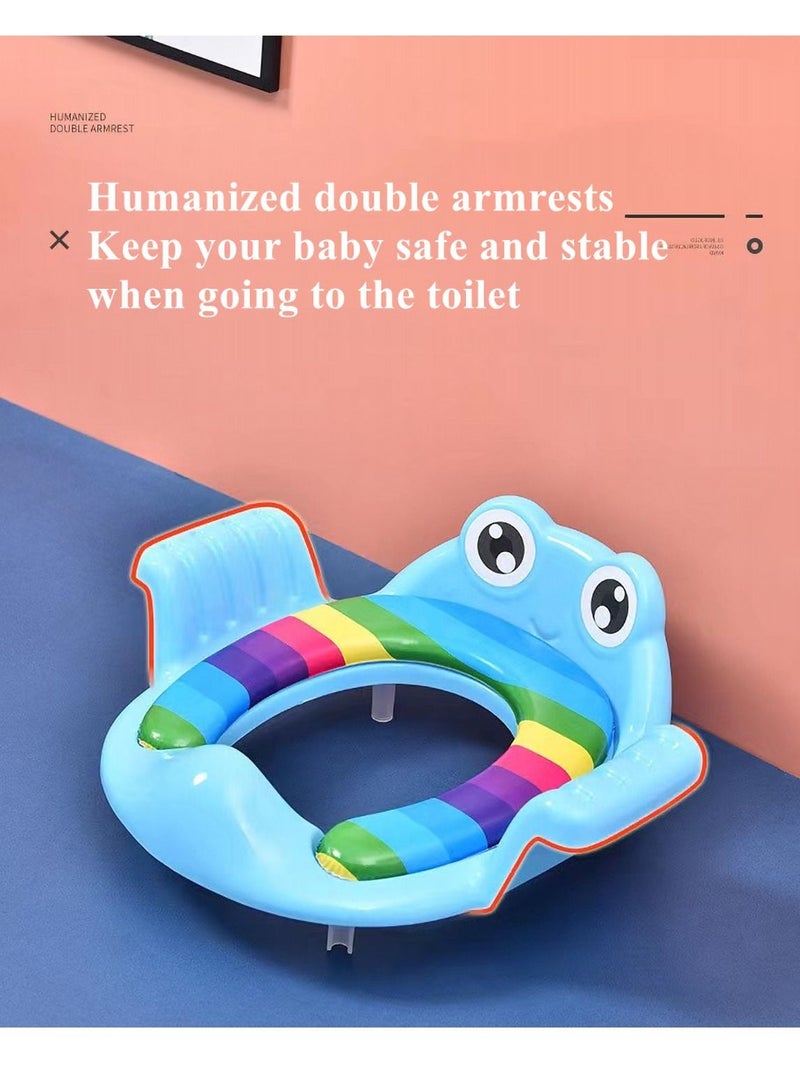 Baby Potty Training Toilet Seat With Armrests Anti Slip Design Portable Toddler Potty For Boys Girls Children Toilet Seat Cushion Ring - Image 4