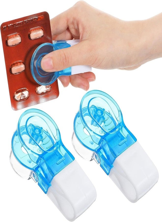 Kingmall Pill Extractor Tool, Portable Pill Popper Tool, Tablets Pills Blister Pack Opener Assistance Tool for The Elderly, Disabled, Individuals with Weak Senior Arthritis Hands (2 Pcs - Image 1