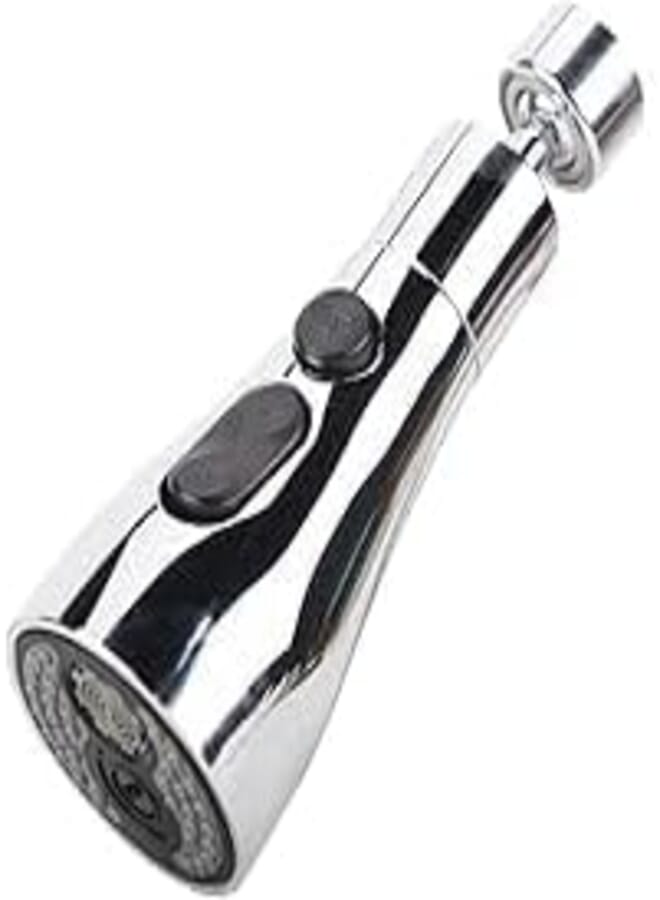 Spray Head with 3 Modes Kitchen Faucet, Spray Head, Faucet Head Replacement Accessory, Silver 360 Degree Rotation