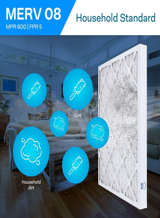 SpiroPure فلاتر هواء مطوية من SpiroPure مقاس 14 × 17.5 × 2 بوصة، تصنيف MERV 8 - صنع في الولايات المتحدة الأمريكية (عبوة من 6 فلاتر) - Image 4
