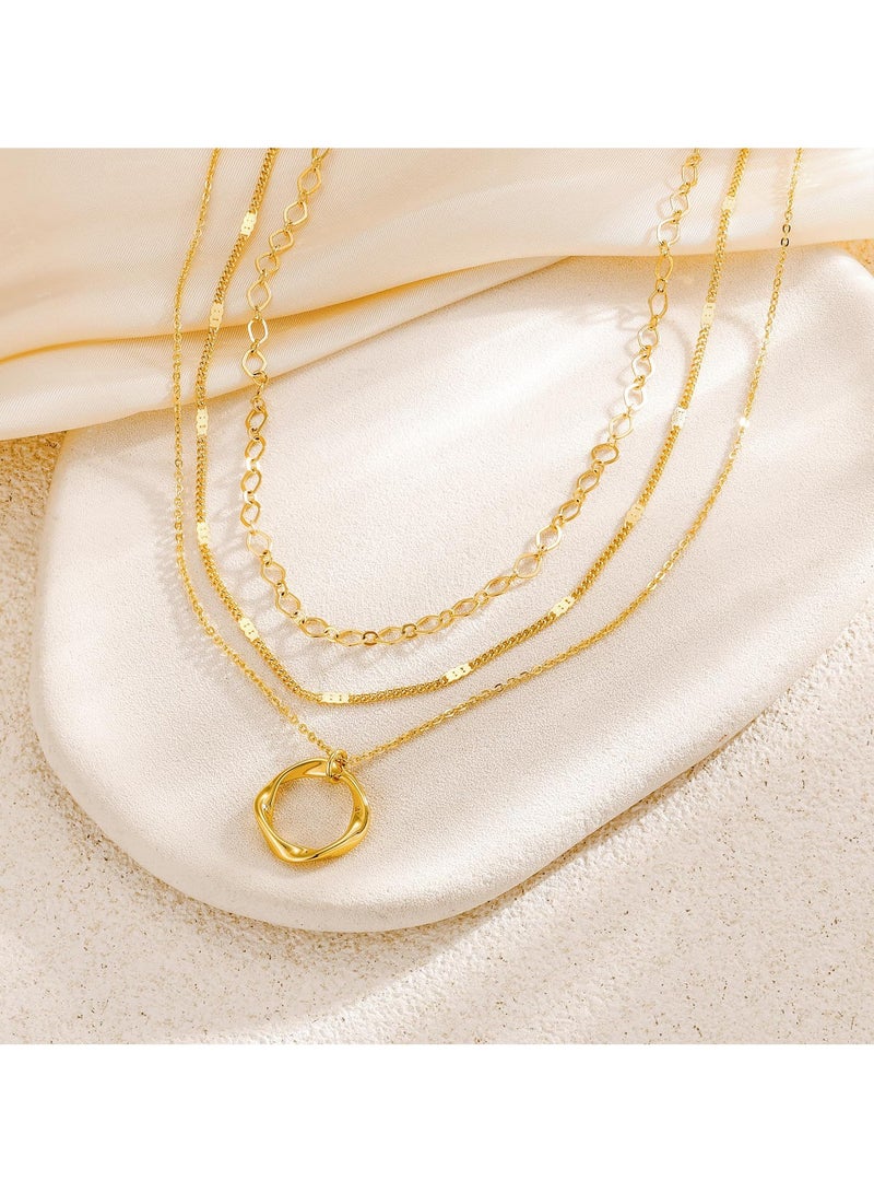 Goolsky Layered Gold Necklaces for Women - Stackable Dainty Chain Necklace, Fashion Pendant Choker, Trendy Jewelry Set, Perfect Gifts for Women and Teen Girls - Image 2