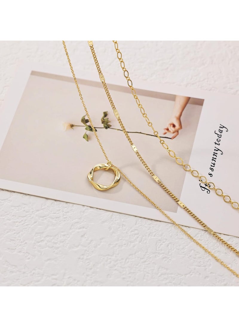 Goolsky Layered Gold Necklaces for Women - Stackable Dainty Chain Necklace, Fashion Pendant Choker, Trendy Jewelry Set, Perfect Gifts for Women and Teen Girls - Image 5