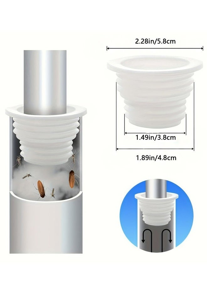 5 Pieces Universal Silicone Drain Plug Odor Free Durable Easy Install for Kitchen  Bathroom and Laundry Sewer Anti odor Sealing Plug Silicone Pipe Seal Plug Washing Machine Drain Pipe - Image 2