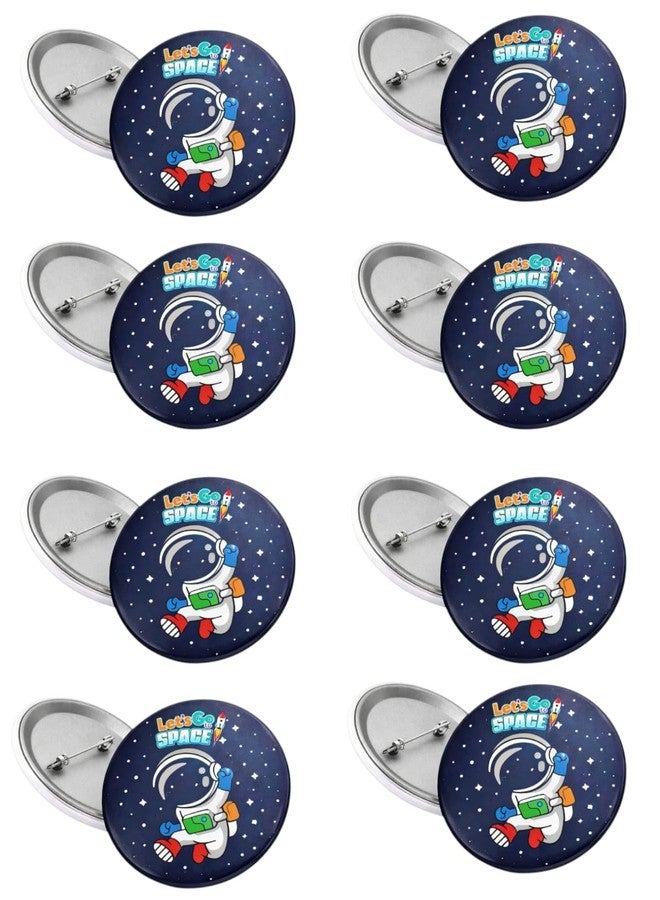 AMYCAUR Space Theme Pin Badge Brooch For Kids - Cute Cartoon Safety Pin Badge For School, Backpack, T-Shirts & Return Gifts - School Giveway Item - Kanjak Gift (12 Pcs) - Image 1