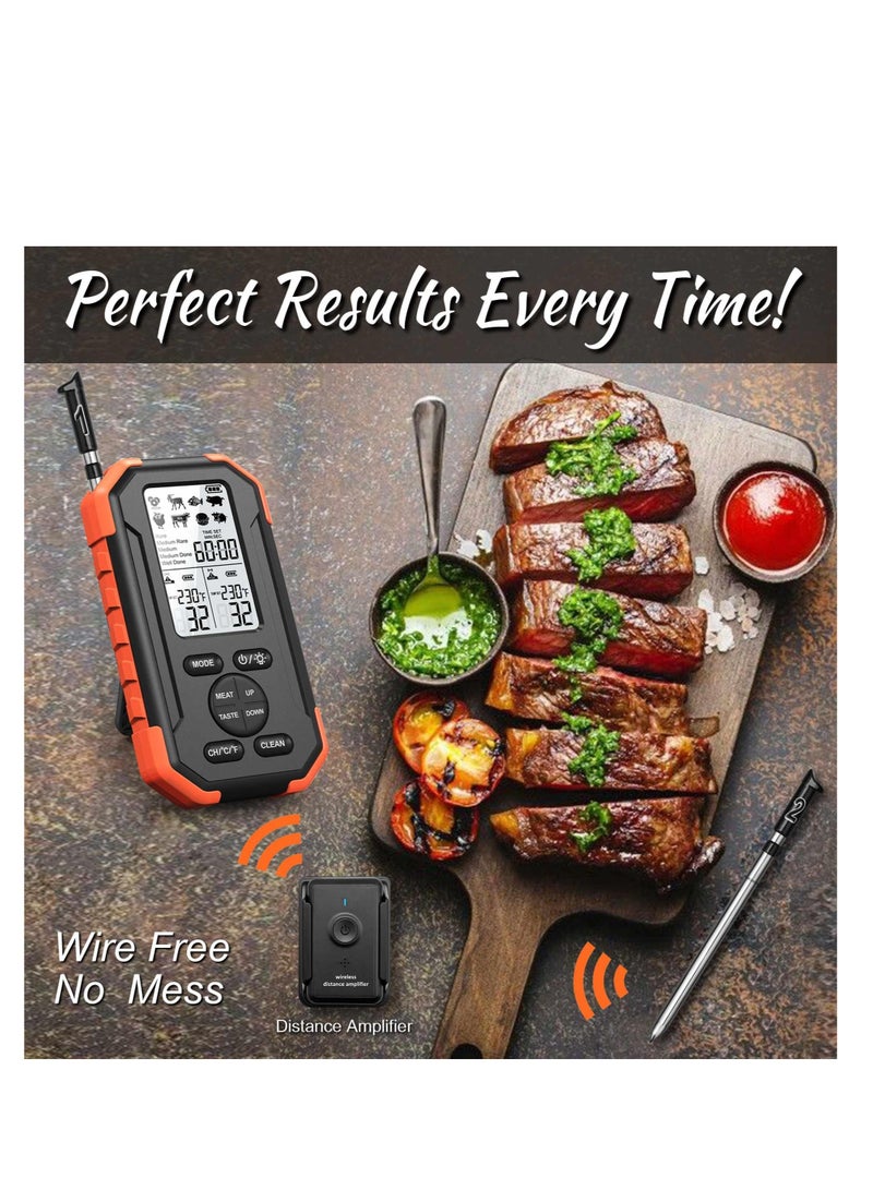 Excefore Wireless Meat Thermometer, with 2 Meat Probe Wireless Thermometer, 195ft Wireless Range Digital Thermometer for Cooking, with Smart Alert Function, for Grilling, Smoker, Rotisserie, BBQ Oven - Image 2