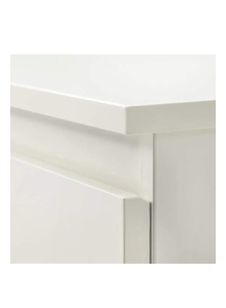 إن كي أكس خزانة تخزين بجانب السرير مع درج ورف، لون أبيض، 40*40*55 سم - Image 5