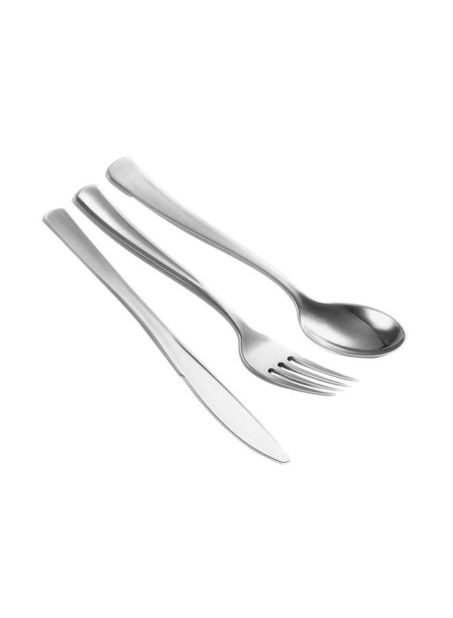 AIWANTO 175pcs Party Plate Set Dinnerware Set Lunch Plates for Birthday Christmas Party Plates Silver - Image 5