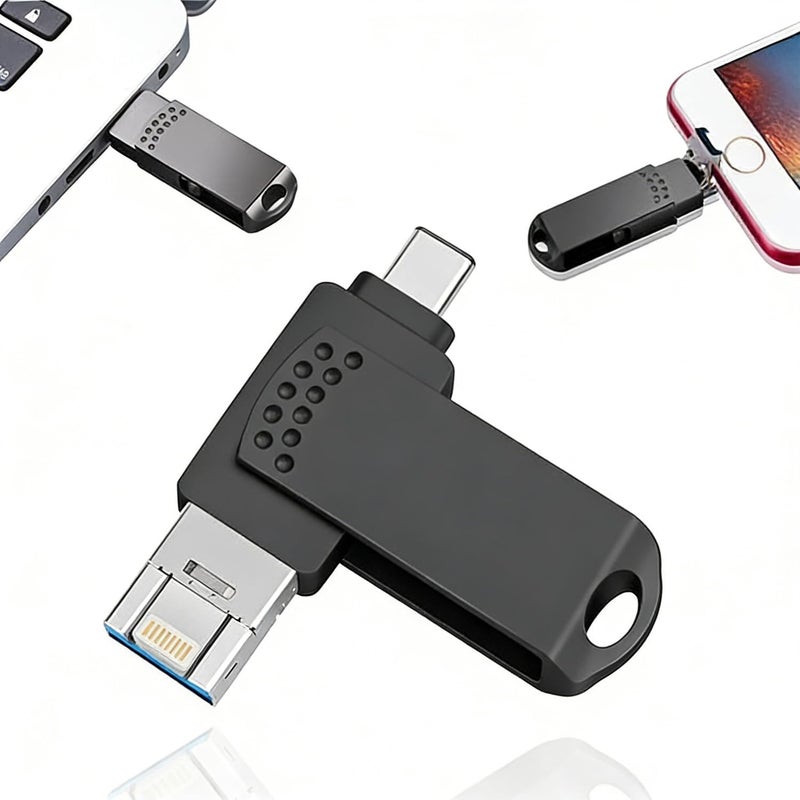 LINJIE USB Flash Drive,4 in 1 Type-C Thumb Drive,1TB Photo Storage Memory Stick, فلاش ميموري,فلاش ميموري 1 تيرا for Computer/Laptop/Android for Computer/Laptop/Android for Photo/Video/Music/File - Image 1