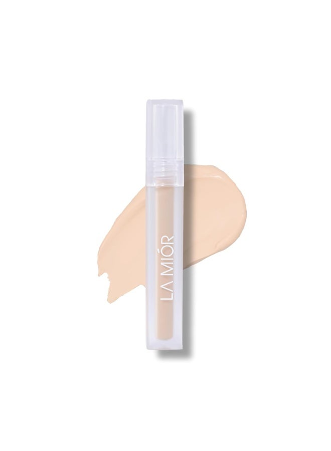LAMIOR Luminous Retouch Concealer, Custard - 6ml, Full Coverage, Long Wear, Blendable, Feather-Light, Hydrating, Luminous Finish, Sweat-Resistant, Vegan Formula for All-Day Radiance soft matte - Image 1
