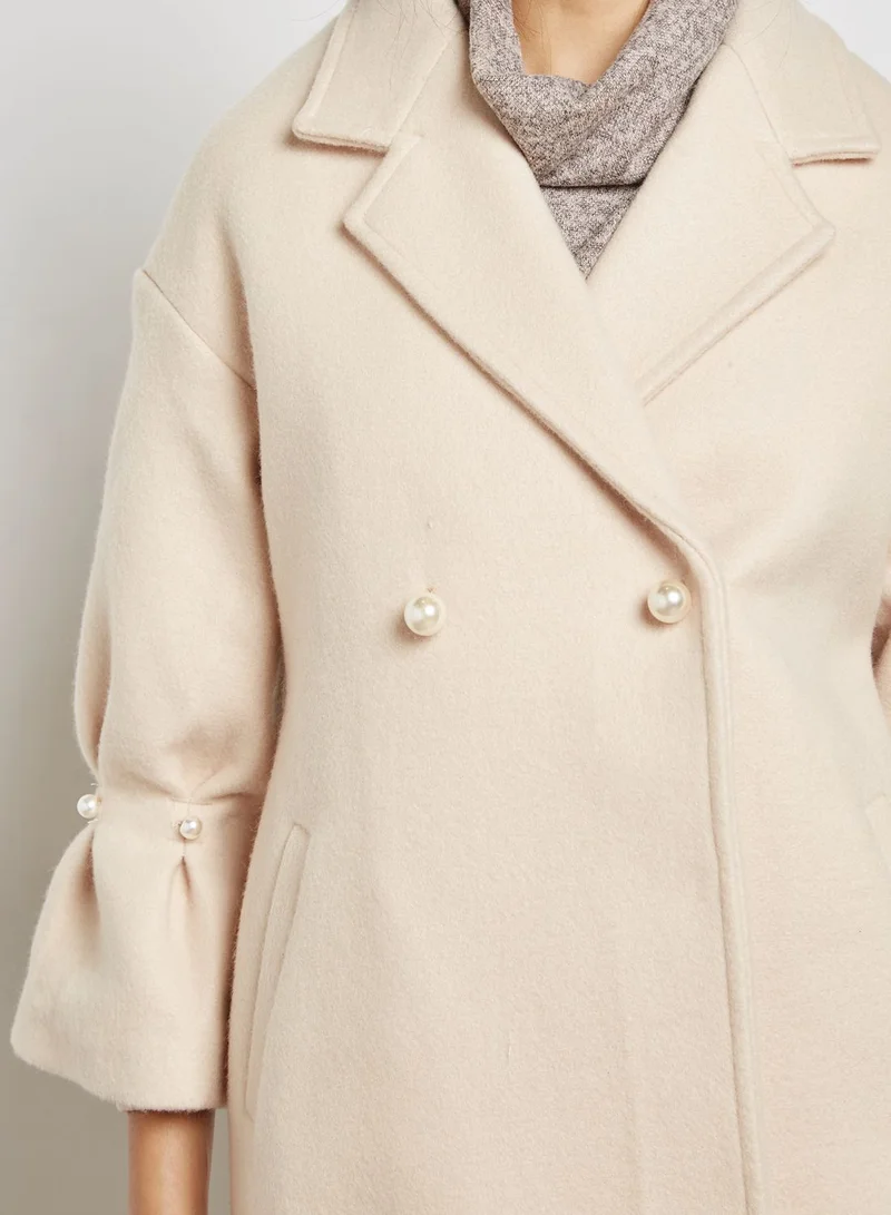 ELLA Pearl Detail Coat