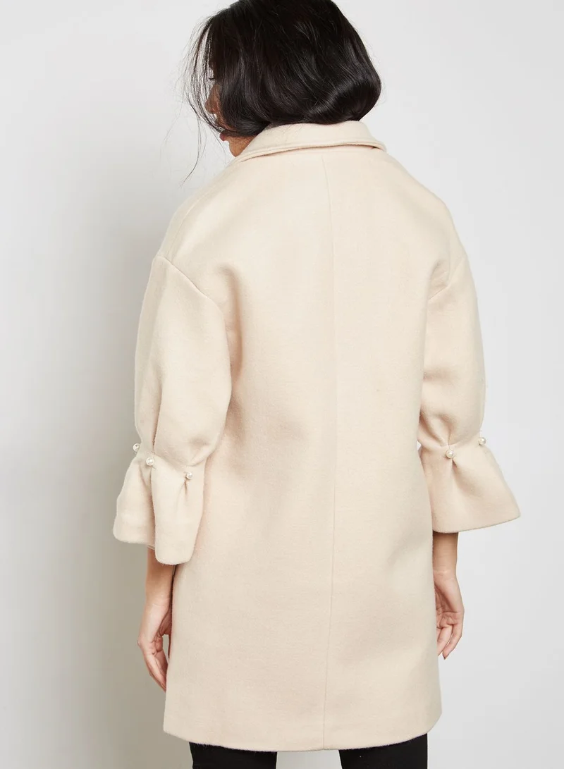 ELLA Pearl Detail Coat
