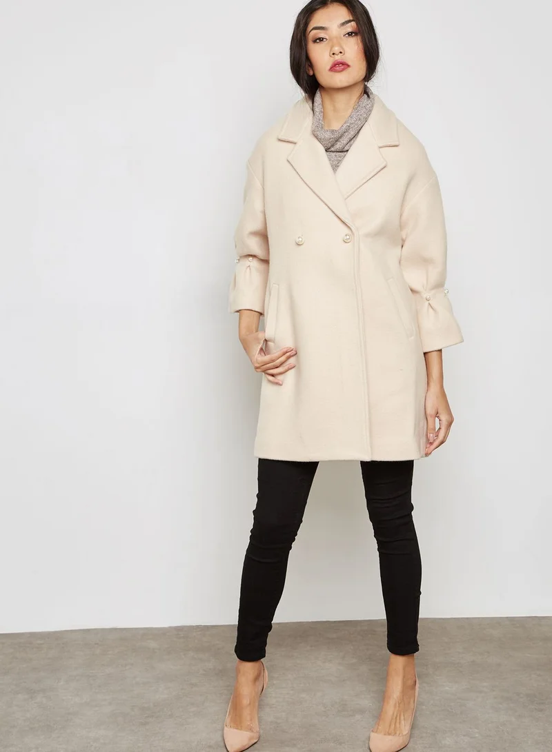 ELLA Pearl Detail Coat