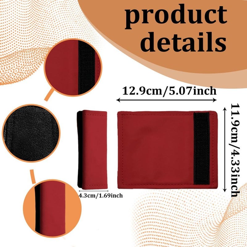 HEVLE 2PCS Car Inside Door Handle Protector, Car Handle Protector, Leather Anti-Scratch Car Handle Cover for Car Decorations, Universal Car Accessories Fits Car (Red) - Image 2