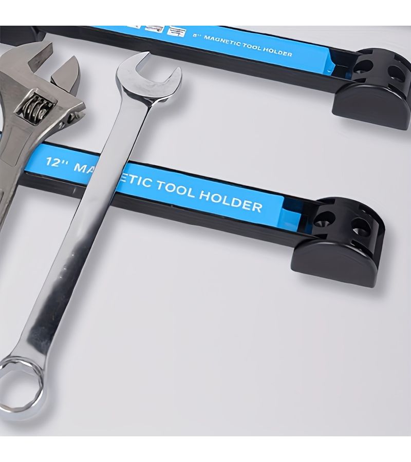 12 Inch Magnetic Strip Tool Rack With 2 Mounting Brackets Storage Organizer - Image 3