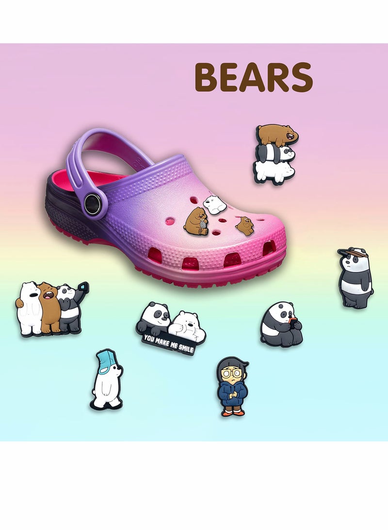 Excefore Croc Charms Cartoon Shoe Decorations Charms Fit Clogs Sandals PVC Wristband Charms for Boys Girls Party Favor Gifts 10 PCS - Image 2