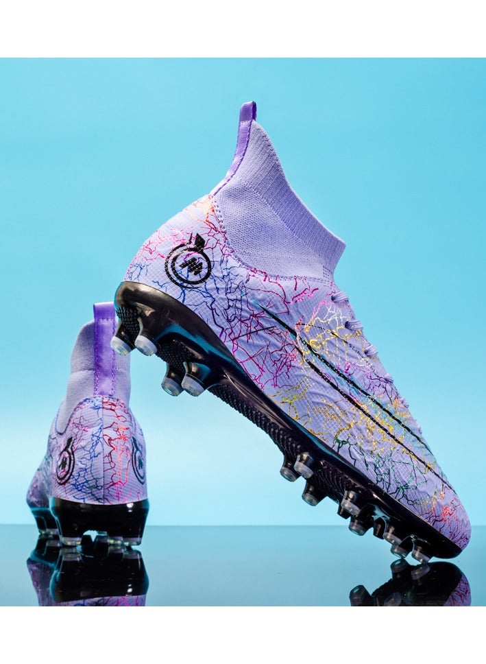 Men Kids Fashion Soccer Shoes Cleats Team Sports Training TF/FG Turf Firm Comfort High-top Football Shoes Outdoor - Image 3
