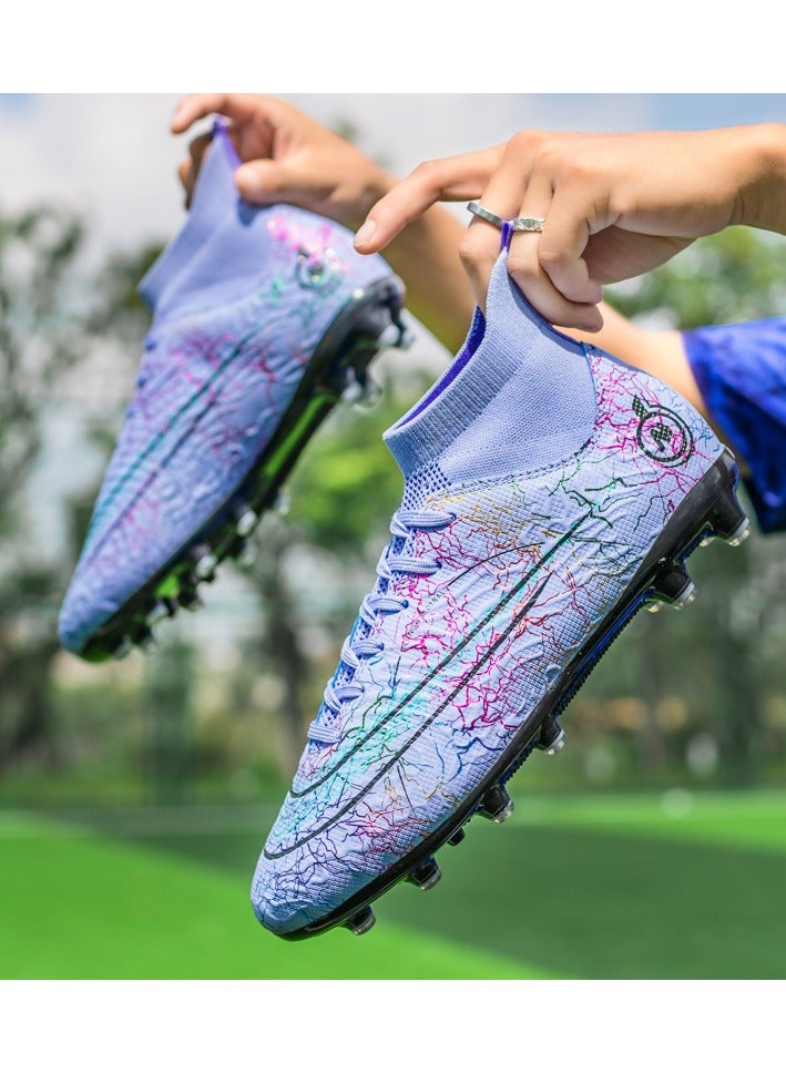Men Kids Fashion Soccer Shoes Cleats Team Sports Training TF/FG Turf Firm Comfort High-top Football Shoes Outdoor - Image 5