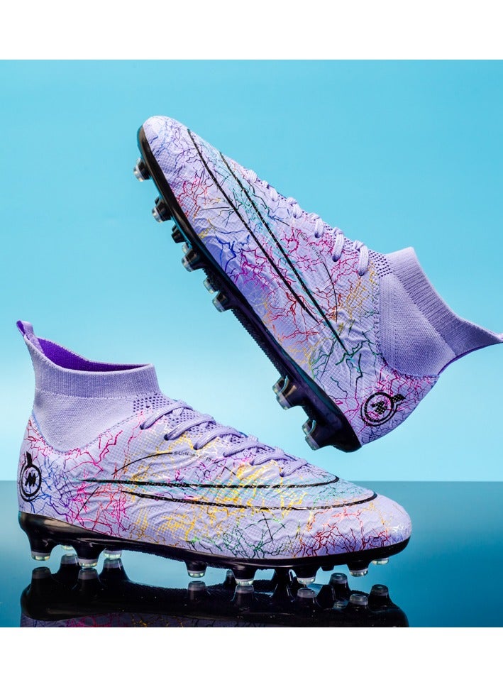 Men Kids Fashion Soccer Shoes Cleats Team Sports Training TF/FG Turf Firm Comfort High-top Football Shoes Outdoor - Image 4