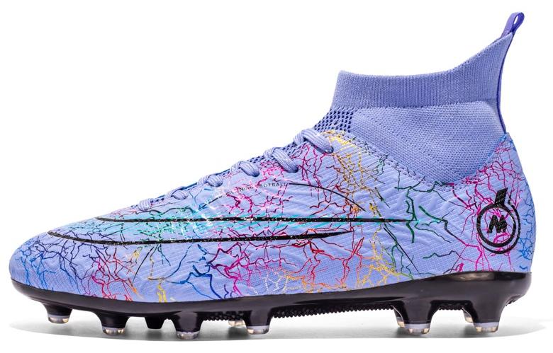 Men Kids Fashion Soccer Shoes Cleats Team Sports Training TF/FG Turf Firm Comfort High-top Football Shoes Outdoor - Image 1