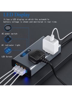 ELTRAZONE 200W DC/AC Inverter with USB & Type-C Ports: Power Up on the Go  - Image 3