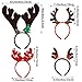 Ruisita 9 Pack Reindeer Headband Ornaments Christmas Antlers Costume Headwear Decoration Assorted Styles Party Gifts for Holiday - Image 4