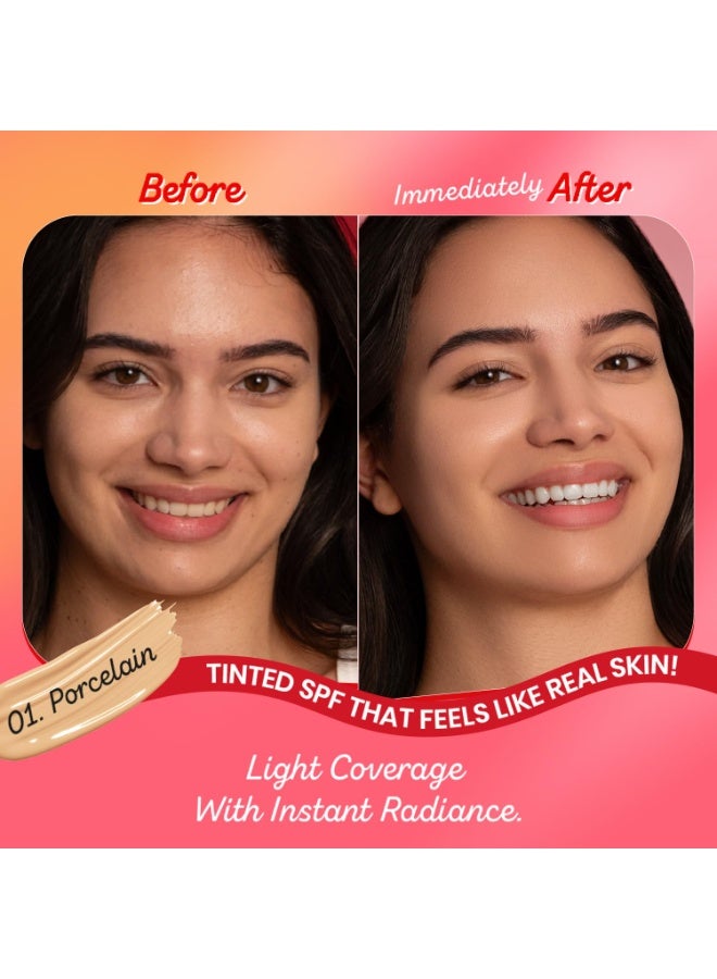 Dot & Key Strawberry Dew Tinted Sunscreen SPF 50+ Pa++++ - 01 Porcelain | Protection Against UA/UB | Broad Spectrum, Water & Sweat resistant | For All Skin Types | 50ml - Image 2