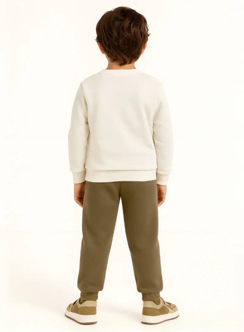 victor and jane Boys’ Dinosaur Graphic Winter Set – “Attack Mode” Sweatshirt &amp; Joggers