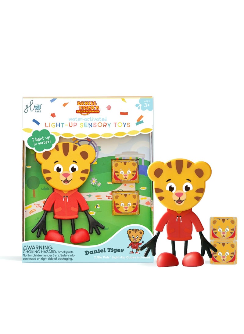 بامبو بارك ألعاب حمام الأطفال المضيئة ذات شخصية دانييل تايجر من جلو بالز، مكعبات متوهجة، ألعاب مائية - Image 1
