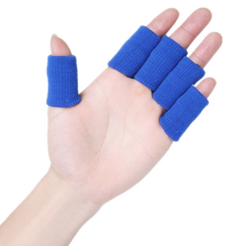 Finger Sleeves 20 Pack Breathable Nylon Spandex Material - Washable Finger Stall Support for Arthritis Workout Basketball - Image 1