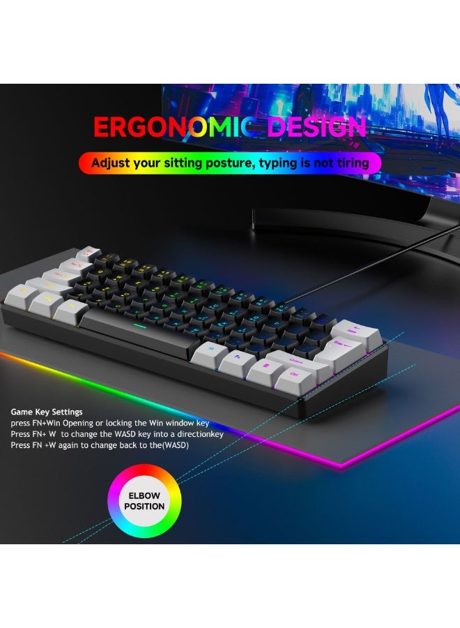 EBMINI New 61 Key RGB Gaming Wired Keyboard - Image 4
