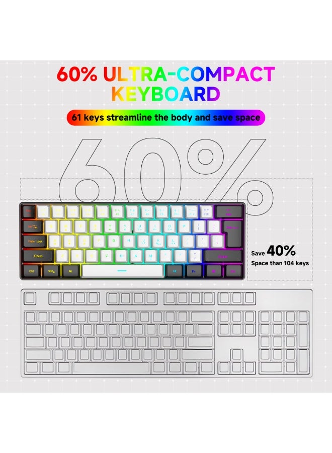 EBMINI New 61 Key RGB Gaming Wired Keyboard - Image 3