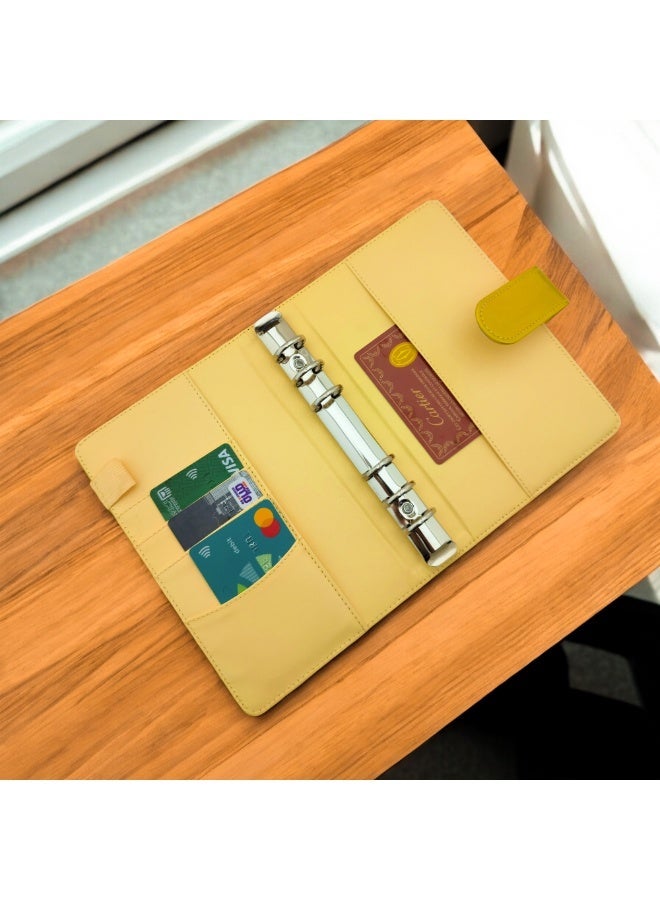 Faux leather wallet, money pouch, budget and notepad with card slots, cash and money compartment - A6 - Image 4