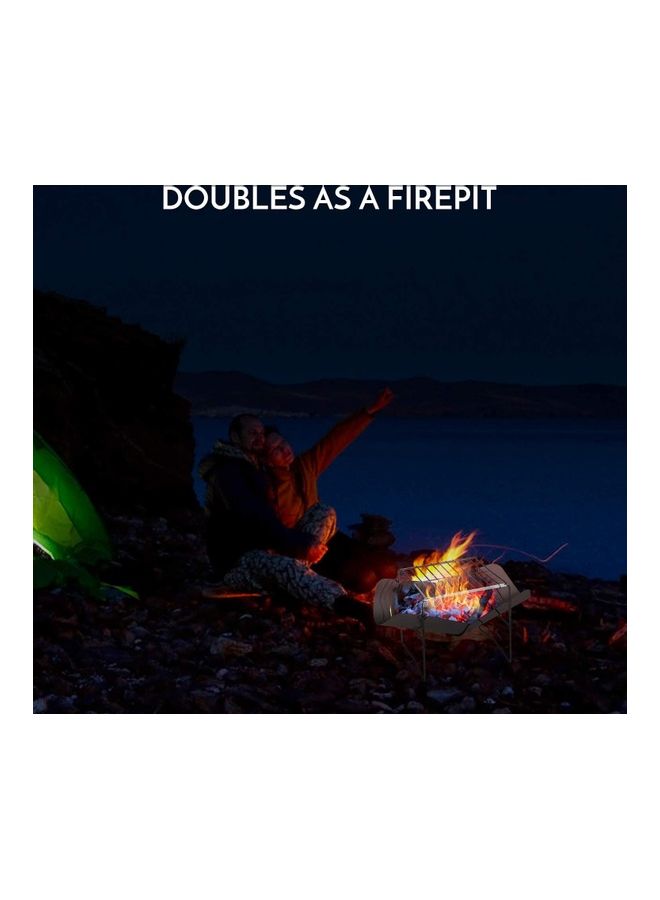 Loquat Folding Portable Wood Burning Stainless Steel BBQ Grill Stove - Image 5