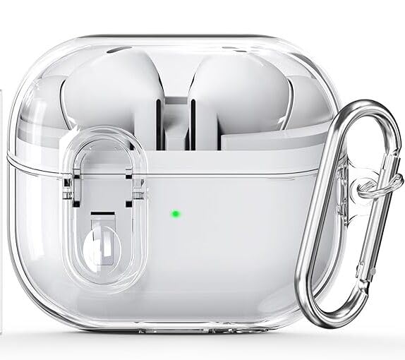 Meyaar Case Cover Compatible with Samsung Galaxy Buds 3 Pro/Buds 3 [Secure Lock] (2024) (TPU | Transparent) - Image 1