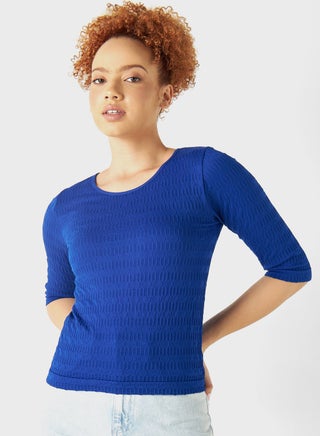 Crew Neck Knitted T-Shirt - pzsku/Z5C6EAF506897AE6B028DZ/45/_/1708359307/d2affa30-c9b0-49d2-9321-00200708eae6