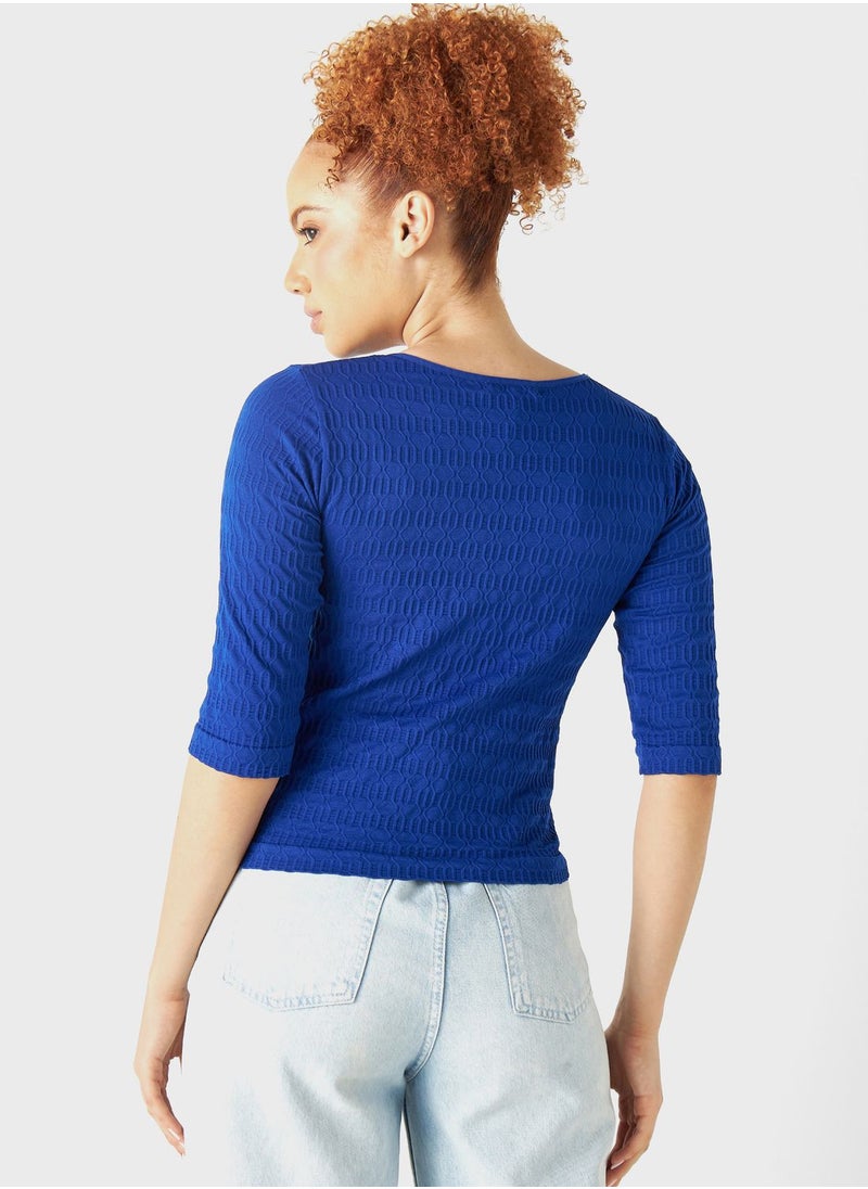 2Xtremz - Crew Neck Knitted T-Shirt - Image 1