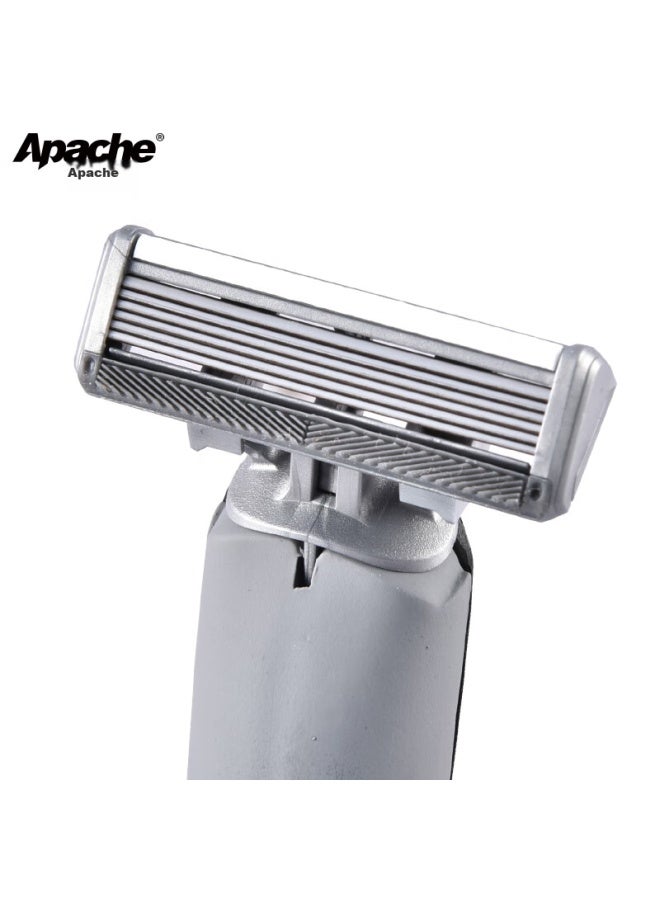 Apache 6-layer Blade Manual Razor Blades, German Imported Six-layer Blade Heads, Compatible With Tianqiu And Liebao Handles/blade Heads, 4-pack Without Handles - Image 2