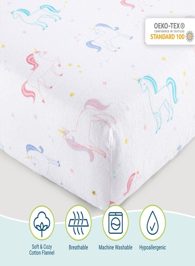 Wildkin Flannel Twin Sheet Set - 100% Cotton, Soft & Cozy Bed Sheets - Unicorn - Image 3