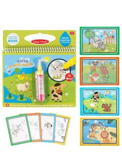 YelaJoy Water Painting Books, Free Coloring Books for Young Children, Pens, Water Graffiti Drawing Boards, Children's Educational Toys, Birthday Gifts for Girls and Boys (Dinosaurs, Farms, And Vehicles)  - Image 4