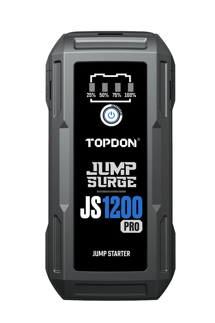 توب دون توبدون JumpSurge1200 برو – شاحن بطارية سيارة بقدرة ذروة 1800 أمبير، معزز بطارية 12 فولت، بنك طاقة 10000 مللي أمبير، مصباح LED، مناسب لمحركات البنزين والديزل - Image 2