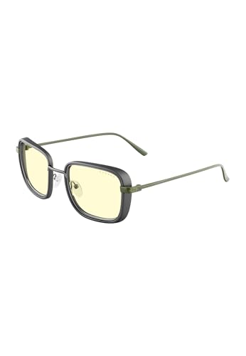 GUNNAR نظارات جيمر غونار من فولت 33، زيتوني، عدسة كهرمانية - حجب الضوء الأزرق وتخفيف جفاف العين - Image 1