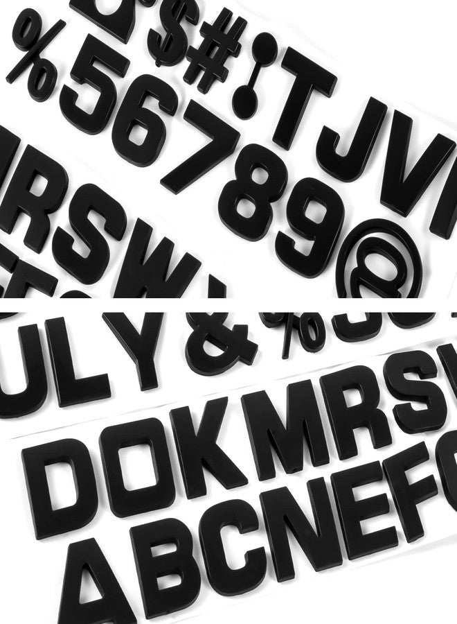Lamoutor 40Pcs Car Emblem Letters Sticker DIY 3D Chrome Number Symbol Badge Decal（Black） - Image 5