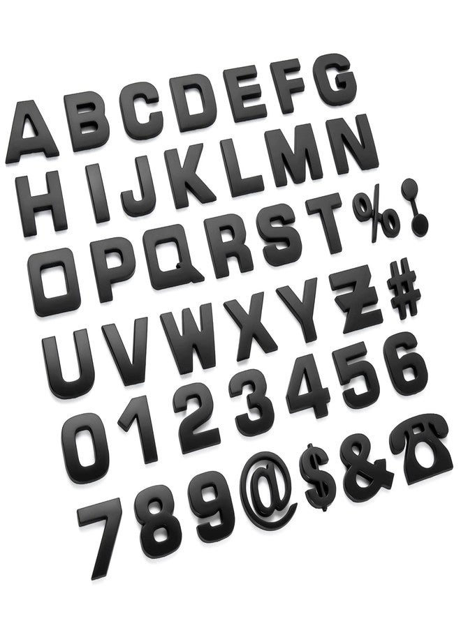 Lamoutor 40Pcs Car Emblem Letters Sticker DIY 3D Chrome Number Symbol Badge Decal（Black） - Image 1