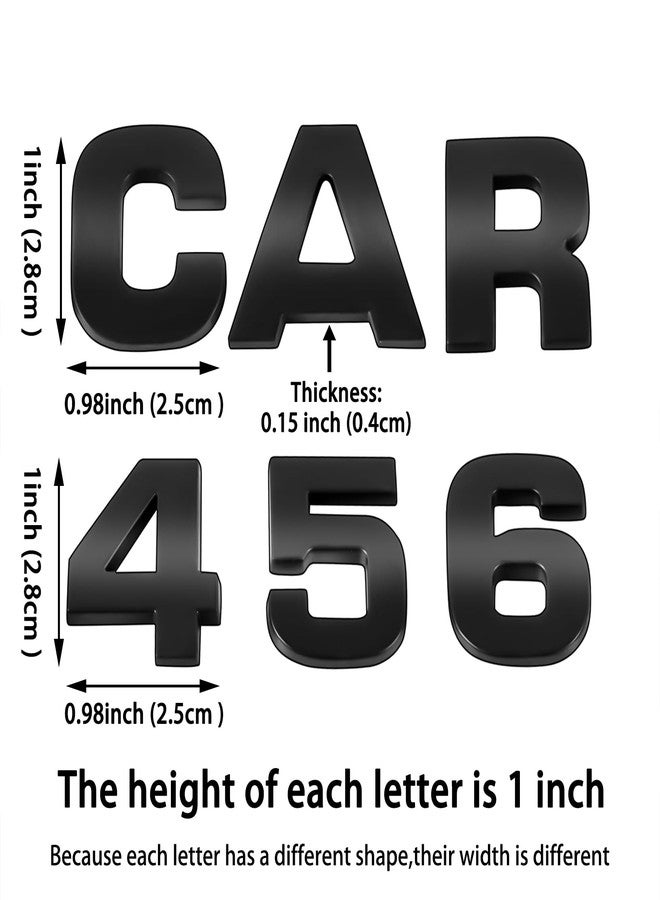 Lamoutor 40Pcs Car Emblem Letters Sticker DIY 3D Chrome Number Symbol Badge Decal（Black） - Image 2