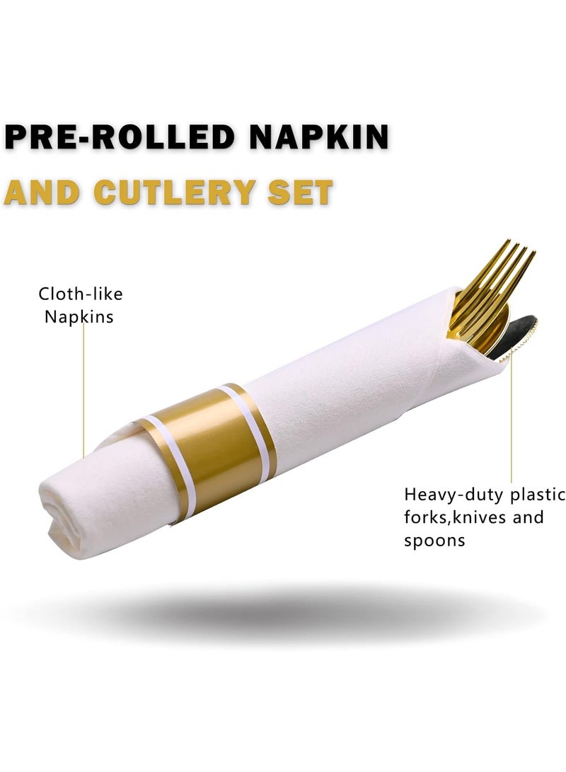 4basix Disposable Cutlery Set Individually Wrapped Pack of 6 Hygienic Plastic Utensil Sets with Fork - Spoon & Knife Perfect for Lunch Boxes Travel Office - Outdoor Meals - Image 3