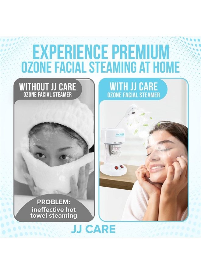 JJ CARE Portable Facial Steamer Tabletop with 360° Rotating Spray Head & Auto Shutoff Feature - Flawless Ozone Table Top Steamer, Hot Mist & Facial Deep Cleaning for Salon, Spa, Home - Image 1