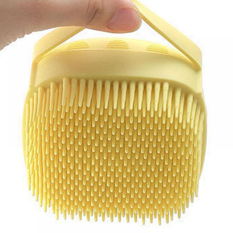 DECOZARE AllinOne Silicone Body Brush with Shower Gel Dispenser Soft Bath Massage Scrubber for Babies Kids Adults and Pets Blue - Image 5