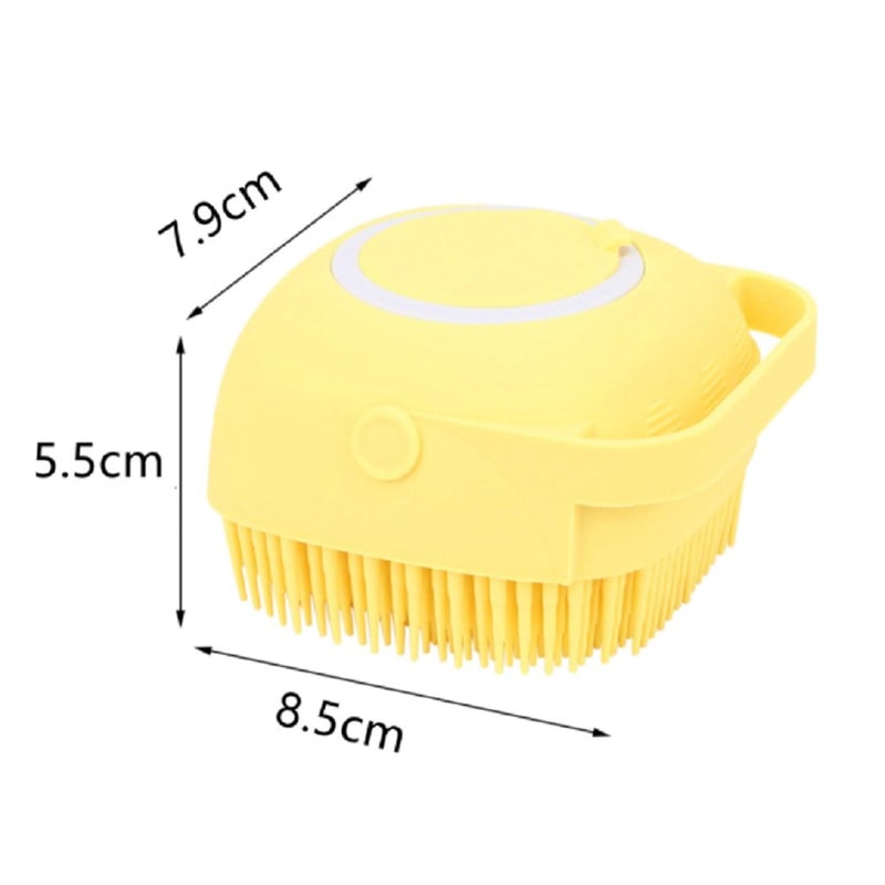 DECOZARE AllinOne Silicone Body Brush with Shower Gel Dispenser Soft Bath Massage Scrubber for Babies Kids Adults and Pets Blue - Image 4