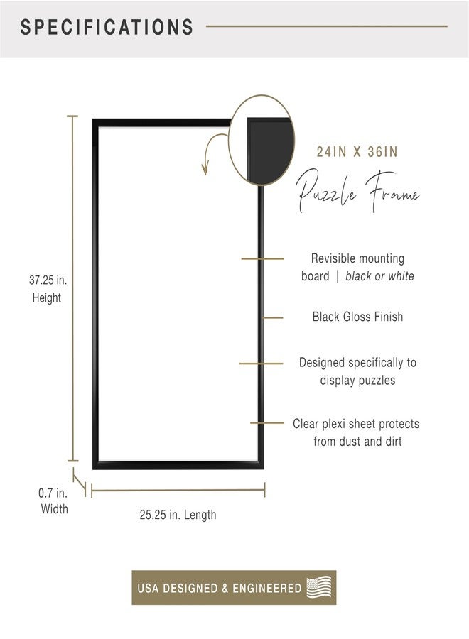 MCS Puzzle Frame for puzzles sized 24x36 or smaller, Black - Image 3